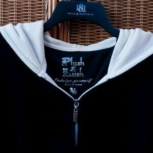 Victoria's Secret Plush & Lush Cozy Terry Zip Front Hoodie RARE Vintage Y2K